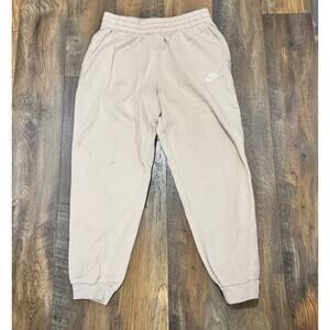 Nike Beige Jogger Sweatpants Men’s XL Logo Lounge Pants Casual Streetwear